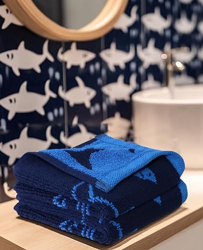 ORIGINAL KIDS Wash Cloth - 100% Cotton Set of 12 Washcloths - Navy Blue