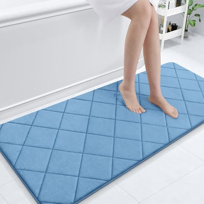OLANLY Memory Foam Bath Mat 70x24, Ultra Soft and Absorbent Bathroom Rugs