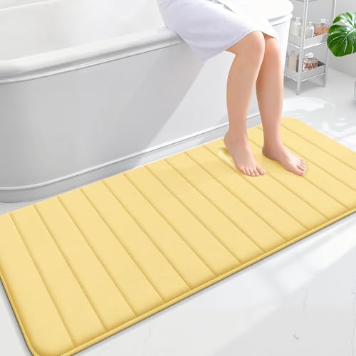 OLANLY Memory Foam Long Bathroom Rugs Runner 59x24, Super Soft Absorbent