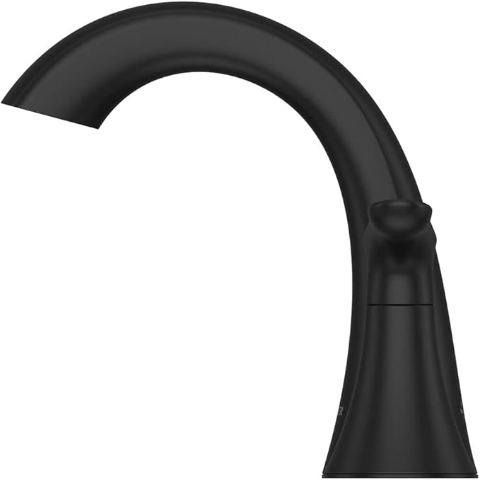 Pfister Weller Bathroom Sink Faucet, 8-Inch Widespread, 2-Handle, 3-Hole, Matte Black Finish, LG49WR0B