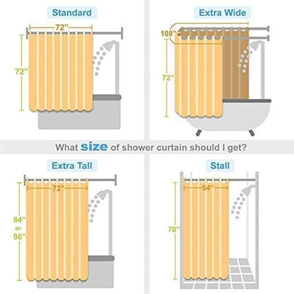 Madison Park Amherst Bathroom Shower Curtain Faux Silk Pieced Striped Modern Microfiber Bath Curtains, 72x72 Inches, Red