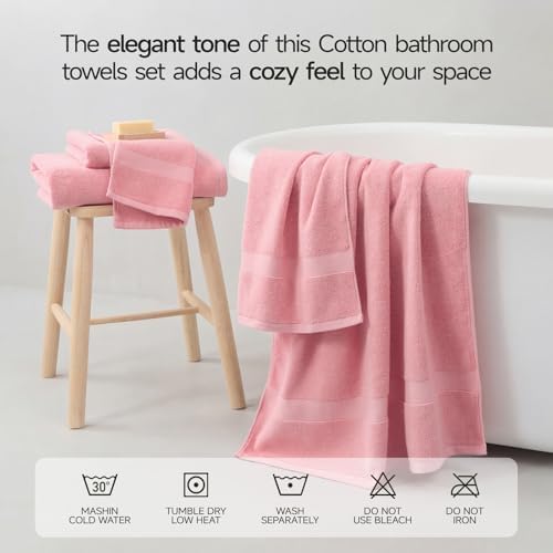 ecolook Ultra Soft 6-Piece Towel Set, 100% Cotton