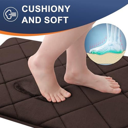 OLANLY Memory Foam Bath Mat 44x24, Ultra Soft and Absorbent Bathroom Rugs