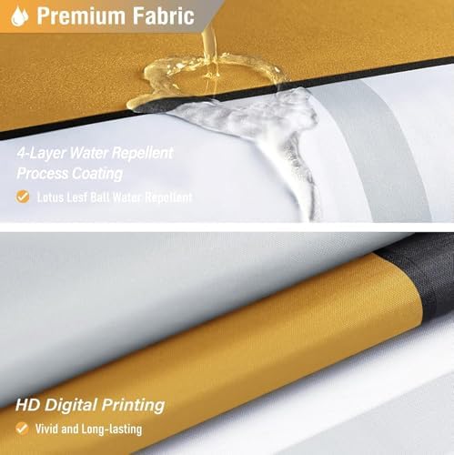 BTTN 72 x 84 Tall Modern Geometric Waterproof Fabric Shower Curtain, Gold