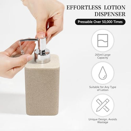 YMXYJM Bathroom Accessories Set, 4 Piece Toothbrush Holder Set - Sand Beige