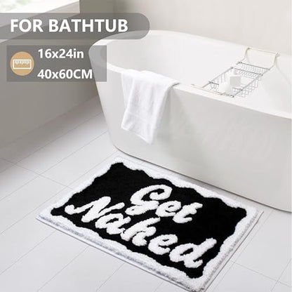 KOEXM Get Naked Bath Mat Cute Bathroom Rugs 16" x 24" Non-Slip