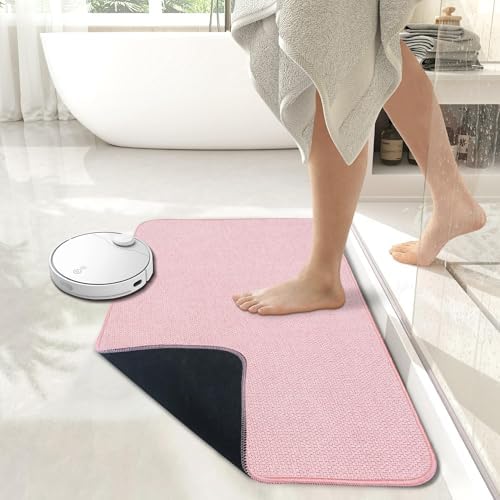 Bath Mat,Ultra Thin Bathroom Rugs,Rubber Bath Mats for Bathroom,Bath rugs