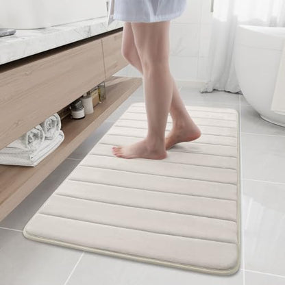 Buganda Memory Foam Bath Mat 47 x 24, Ultra Soft Absorbent Bathroom Rugs