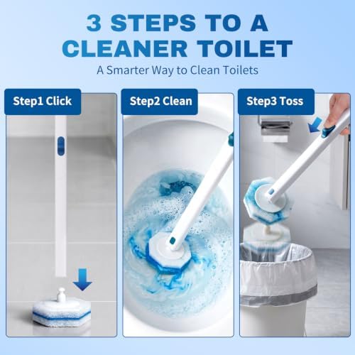 Vacplus Toilet Wand Refills, 30 Count, Disposable, Clorox Compatible, Blue