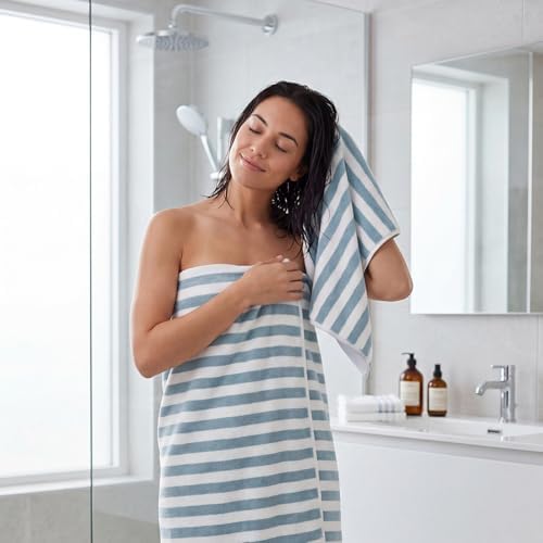 ecolook Microfiber Bath Towel Set of 4, Blue