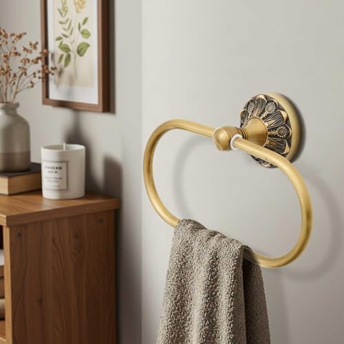 2 Pcs Antique Toilet Paper Holder Hand Towel Ring, Rectangle