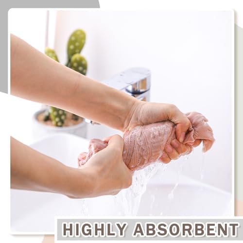 HunnmingRe 4 Pack Boho Hand Towel for Kitchen,Beige, Gray, Curry, Pink