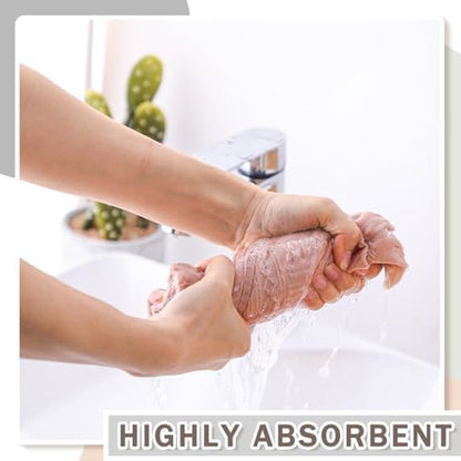 HunnmingRe 4 Pack Boho Hand Towel for Kitchen,Beige, Gray, Curry, Pink