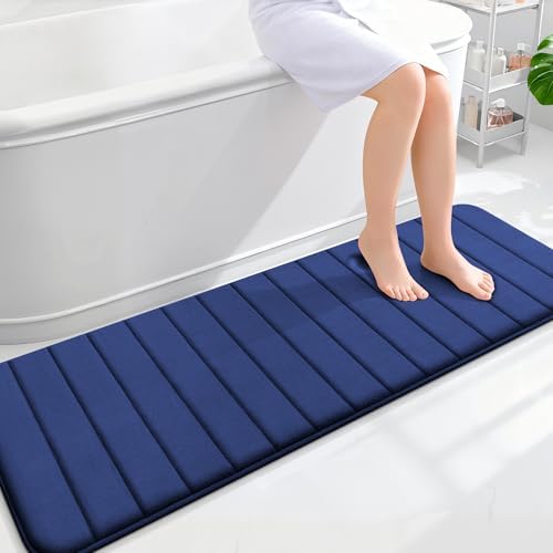 OLANLY Memory Foam Long Bathroom Rugs Runner 59x20, Super Soft Absorbent