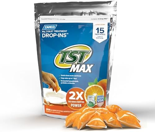 Camco TST MAX RV Toilet Treatment Drop-IN - Made in the USA
