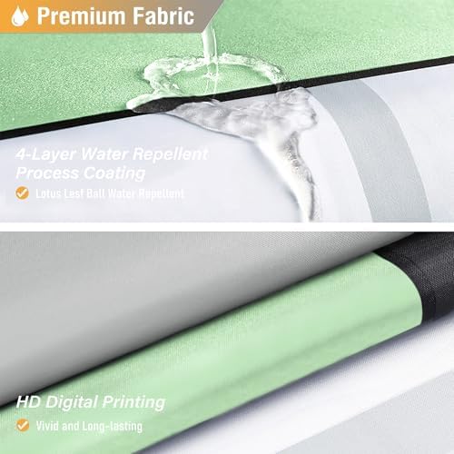 BTTN 72 x 78 Long Geometric Waterproof Fabric Shower Curtain, Mint Green
