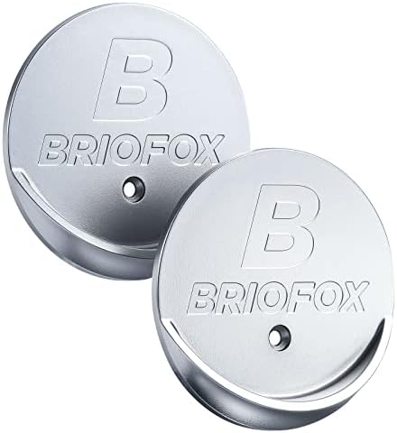 BRIOFOX Shower Curtain Rod Holder 3M Adhesive | Heat Resistant | Waterproof | Max Load 60 lbs Shower Rod Retainer for Wall, 2 Pack, Chrome (Rod Not Included)