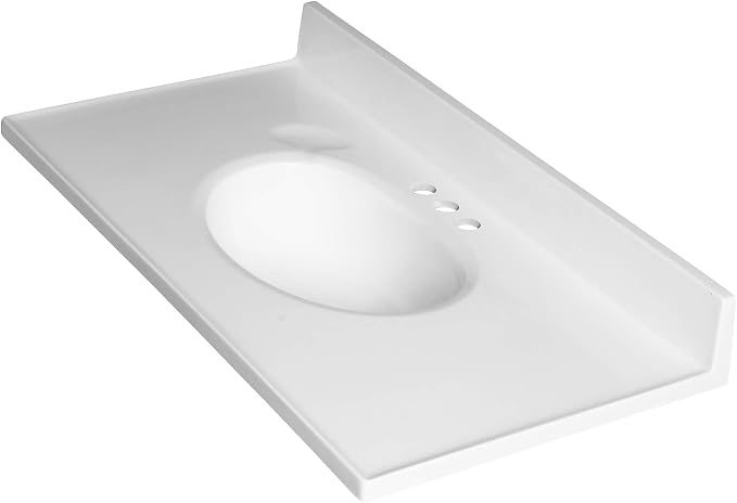 Cultured Marble Composite Bathroom Sink Top - Fits Standard 36” Vanity | Elegant and Durable Bathroom Sinks for Modern Homes - Upgrade Your Space - Perfect for Any Bathroom Design