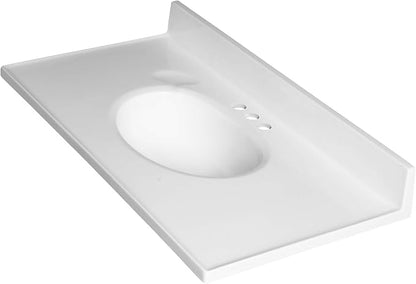 Cultured Marble Composite Bathroom Sink Top - Fits Standard 36” Vanity | Elegant and Durable Bathroom Sinks for Modern Homes - Upgrade Your Space - Perfect for Any Bathroom Design