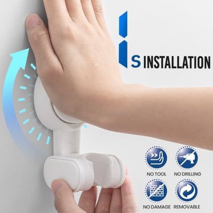TAILI Suction Shower Head Holder,Height Angle Adjustable,Universal,White