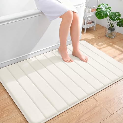 OLANLY Memory Foam Large Bath Mat 44x32, Super Soft Absorbent Bathroom Rugs
