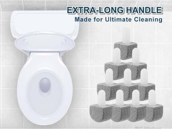 Pumice Stone Toilet Bowl Cleaner – 10 Refills for Hard Water & Rust Stains
