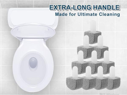 Pumice Stone Toilet Bowl Cleaner – 10 Refills for Hard Water & Rust Stains