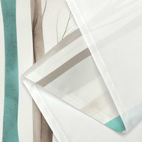 Birch Forest Abstract Shower Curtain Farmhouse Bathroom Decor 60X72 Inch