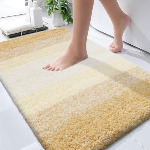 OLANLY Bathroom Rugs Mat 36x24, Extra Soft Absorbent Microfiber Bath Rugs