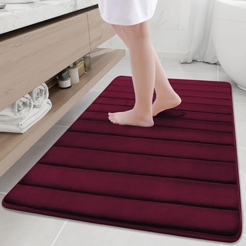 Buganda Memory Foam Bath Mat 47 x 32, Ultra Soft Absorbent Bathroom Rugs