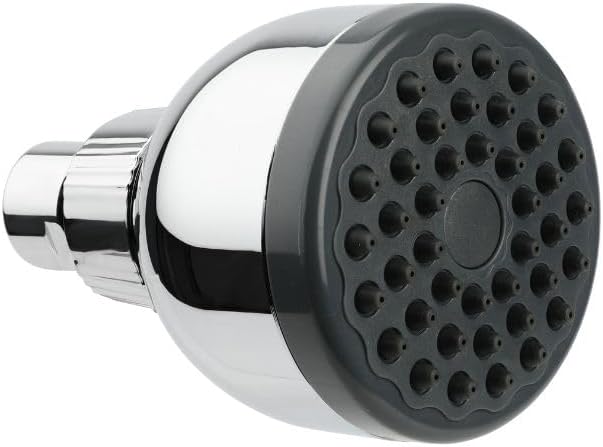 Aquabliss TurboSpa ECO High-Pressure Shower Head - Chrome | Water-saving 3-inch high-pressure shower head with 42-nozzle wide spray. Twist-on install, no tools needed.