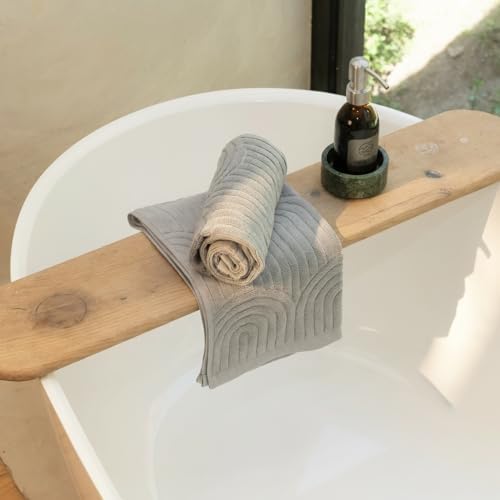 Decorative Hand Towels Set of 2 - Soft Boho Cotton for Bathroom or Kitchen