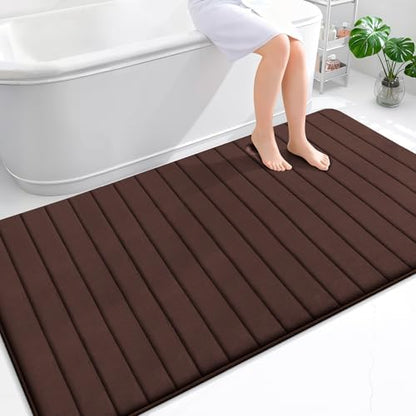 OLANLY Memory Foam Large Bath Mat 70x46, Super Soft Absorbent Bathroom Rugs