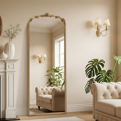Besdomus Full Length Gold Mirror: 21''x56'' Baroque Floor Long Body Mirror
