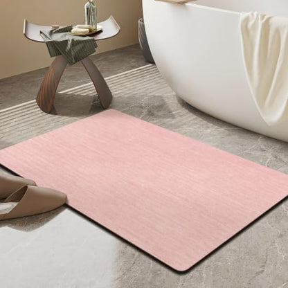 Mecko Bath Mat Ultra Thin Pink, 24"x36"