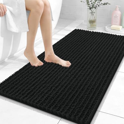 OLANLY Bathroom Rugs 44x24, Thick Soft Absorbent Chenille Bath Rugs