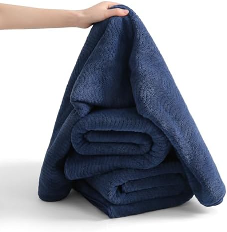 8 Piece Bath Towel Set Navy |2 Oversized Large Bath Sheet,2 Hand Towels,4 Washcloths| Ultra Soft Cozy Bath Towel Set for Bathroom Hotel Gym Spa,Highly Absorbent & Quick Dry Bathroom Towel Collections