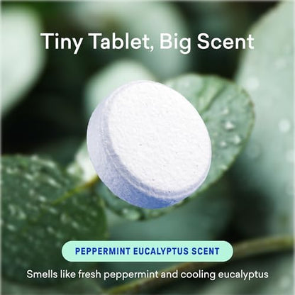 BLUELAND 100% Plastic Free Toilet Bowl Cleaner Tablets Set, Eucalyptus