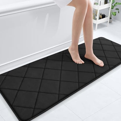 OLANLY Memory Foam Bath Mat 59x20, Ultra Soft and Absorbent Bathroom Rugs