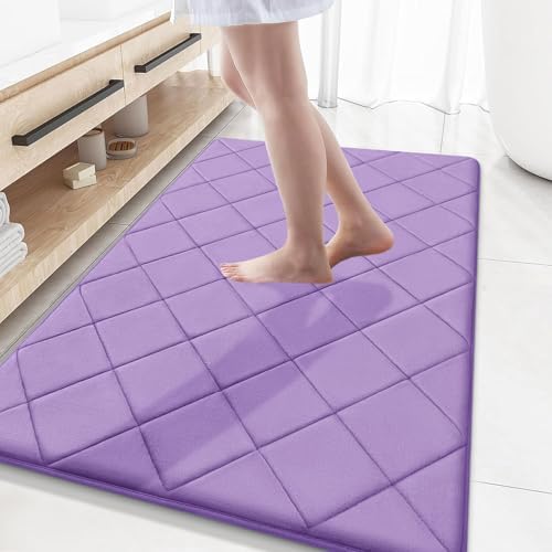 OLANLY Memory Foam Bath Mat 59x34, Ultra Soft and Absorbent Bathroom Rugs