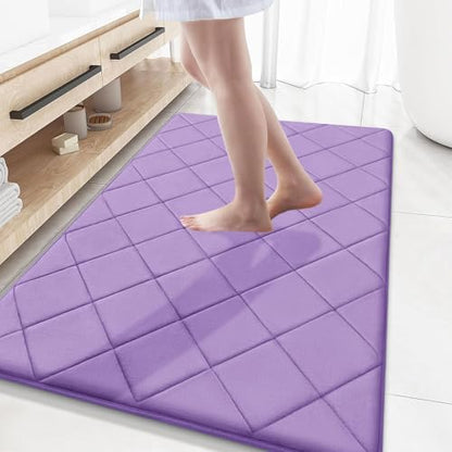 OLANLY Memory Foam Bath Mat 59x34, Ultra Soft and Absorbent Bathroom Rugs