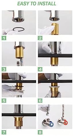 Elevate Your Bath with Sleek Brushed Gold Single Handle Water Faucet for Sink. Ideal for Vanity, Lavatory and Beyond