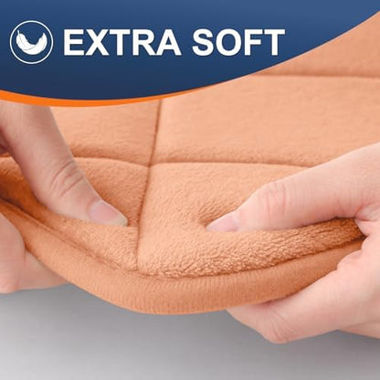 OLANLY Memory Foam Toilet Rugs U-Shaped 24x20, Ultra Soft and Absorbent