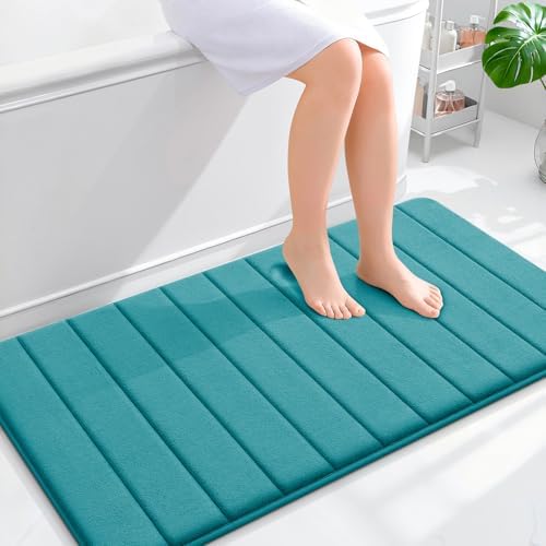 OLANLY Memory Foam Long Bathroom Rugs Runner 44x24, Super Soft Absorbent
