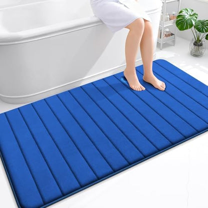 OLANLY Memory Foam Large Bath Mat 59x34, Super Soft Absorbent Bathroom Rugs