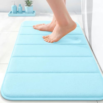 OLANLY Memory Foam Bath Mat 35x16, Super Soft and Absorbent Bathroom Rugs