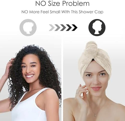 TENSTARS Hair Towel Wrap for All Hair Types, 5 Pack Microfiber Turban