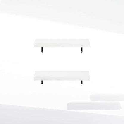 Furinno Tanna Floating Shelves for Wall Set of 2, 22-Inch Bathroom Wall Shelf, Wall Mounted Shelf, for Bathroom Organizers and Storage, Living Room, White Texture