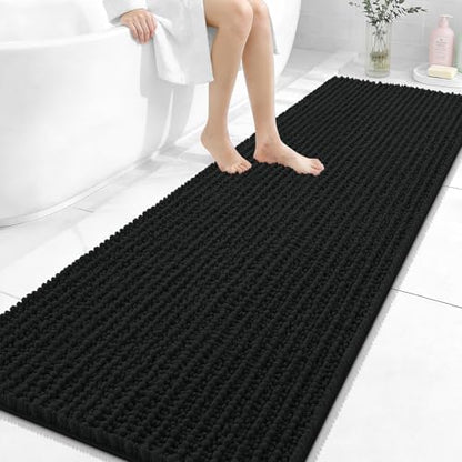 OLANLY Bathroom Runner Rugs 70x24, Thick Soft Absorbent Chenille Bath Rugs