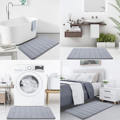 Buganda Memory Foam Bath Mat 24 x 16, Ultra Soft Absorbent Bathroom Rugs